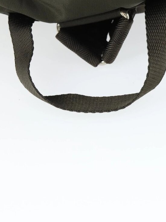 PRADA Backpack Nylon Khaki Silver Auth 168379 main image 10